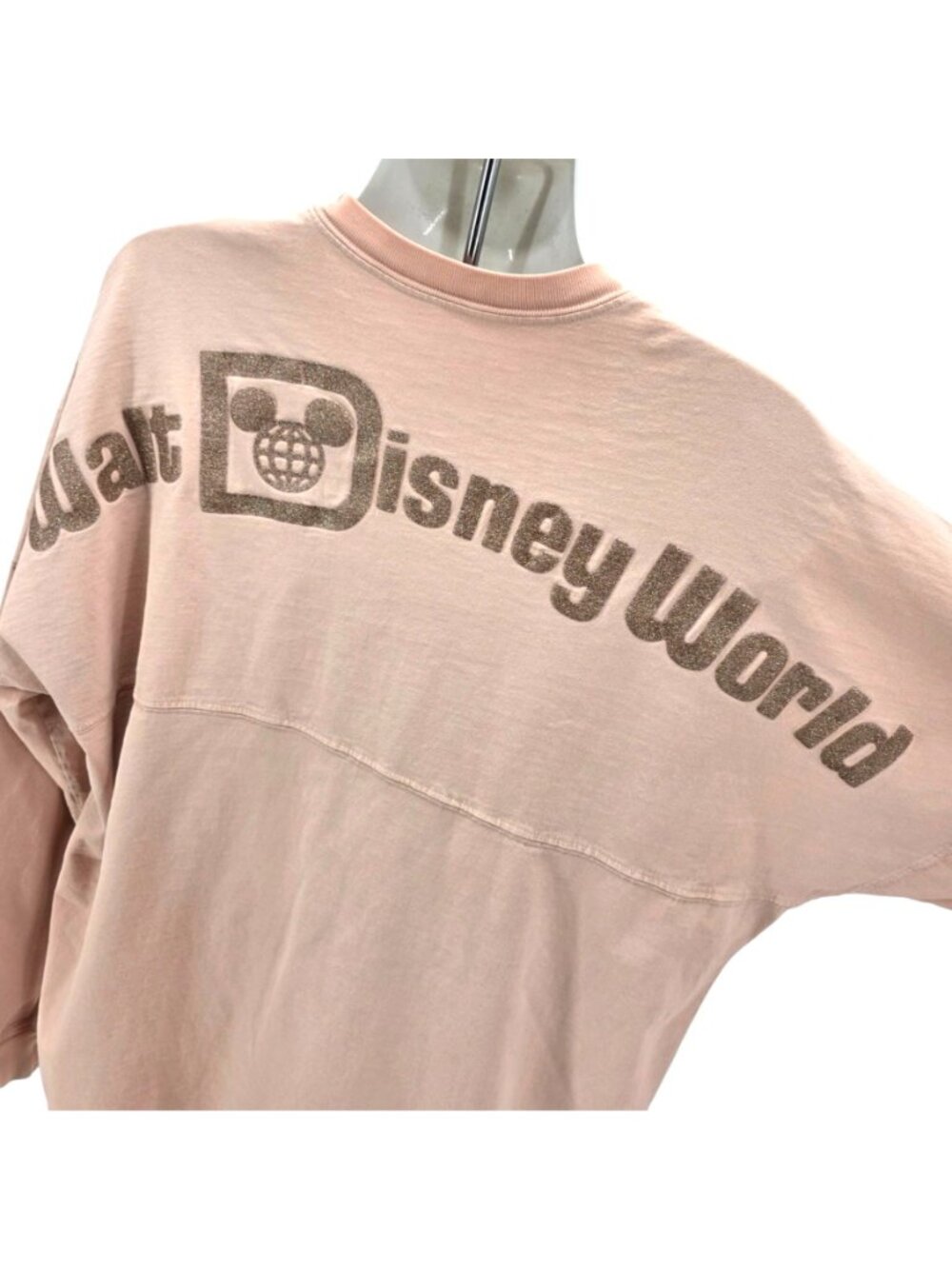 Disney Spirit Jersey Adult XL Shirt Disneyworld Pink Rose Gold Puffy Print - Picture 5 of 10